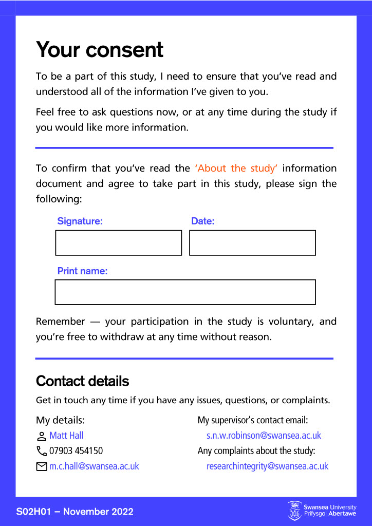 Participant information sheet preview